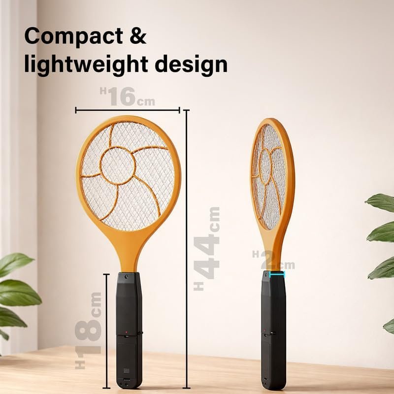 Electric Fly Zapper, Fly killer with Protective net Layer, Electric Fly Swatter, Pest Control Mosquito and Insect Catcher Racket, Lightweight Handy Killer Racket for Indoor and Outdoor - Image 8