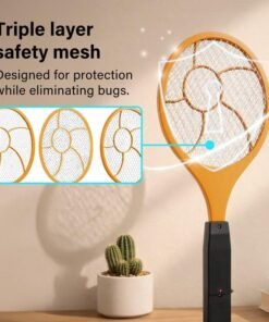 Alternative view of Electric Fly Zapper, Fly killer with Protective net Layer, Electric Fly Swatter, Pest Control Mosquito and Insect Catcher Racket, Lightweight Handy Killer Racket for Indoor and Outdoor