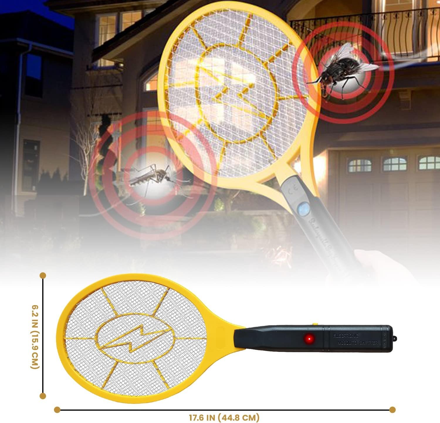 Electric Fly Swatter Bug Zapper Battery Operated Flies killer Indoor & Outdoor - Image 7