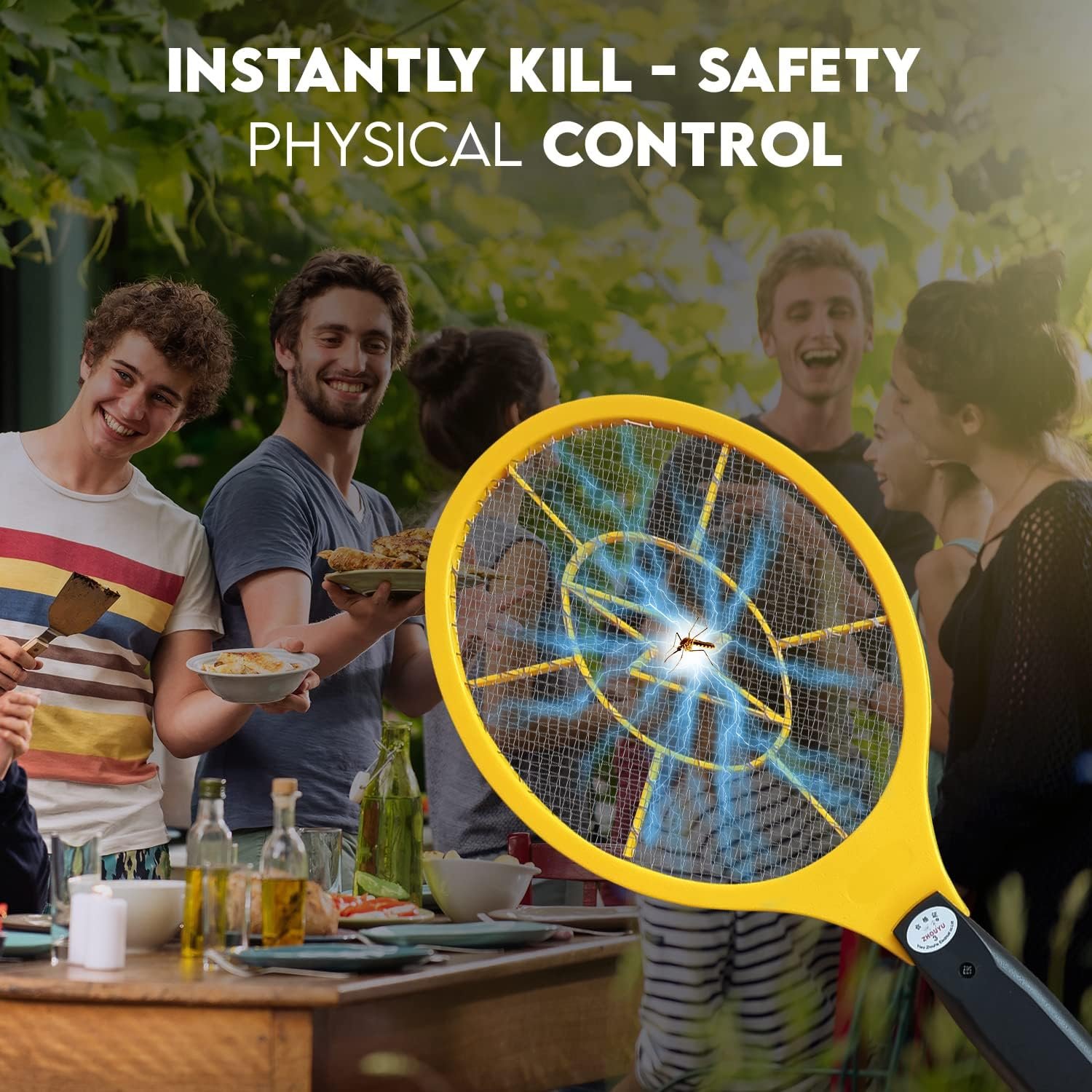 Electric Fly Swatter Bug Zapper Battery Operated Flies killer Indoor & Outdoor - Image 6