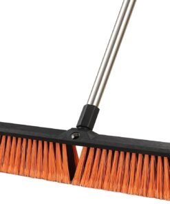 Mitclear 18IN Garden Broom Outdoor Heavy Duty with Long Handle(64IN), Hard Yard Sweeping Brush with Stiff Bristle, Patio Large Brooms Outside, Industrial Wide Brushes Set, Strong Deck Cleaning Tool
