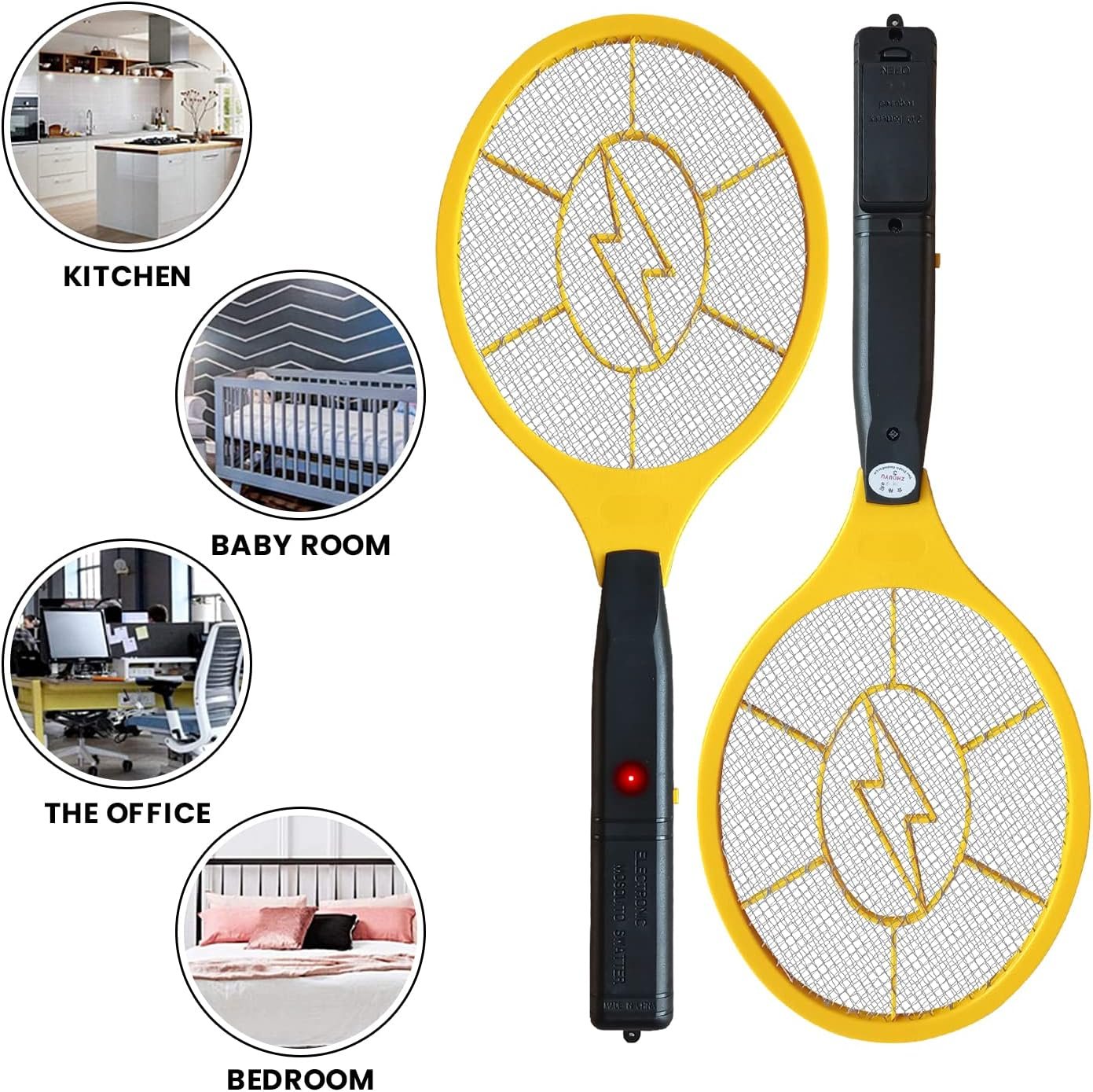 Electric Fly Swatter Bug Zapper Battery Operated Flies killer Indoor & Outdoor - Image 4