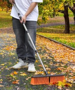 Alternative view of Mitclear 18IN Garden Broom Outdoor Heavy Duty with Long Handle(64IN), Hard Yard Sweeping Brush with Stiff Bristle, Patio Large Brooms Outside, Industrial Wide Brushes Set, Strong Deck Cleaning Tool